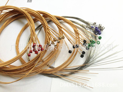 【荻美乐器生产批发高级琴弦 彩头进口六角钢芯民谣钢弦 吉他弦线】价格,厂家,图片,乐器配件,广州市荻美乐器配件-